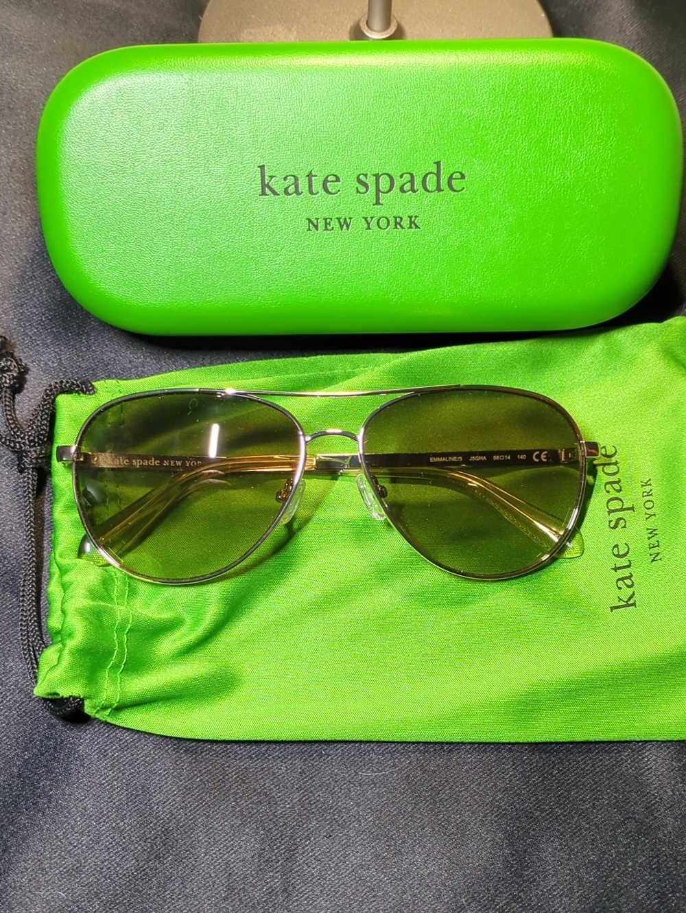 kate spade Green Gradient Aviator Sunglasses  In Pristine Condition NOW ONLY $78